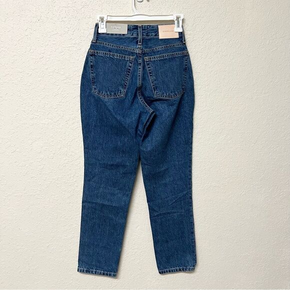 NWT Everlane Womens The Curvy 90s Cheeky Straight High Rise Blue Jeans Size 24 - Picture 2 of 6